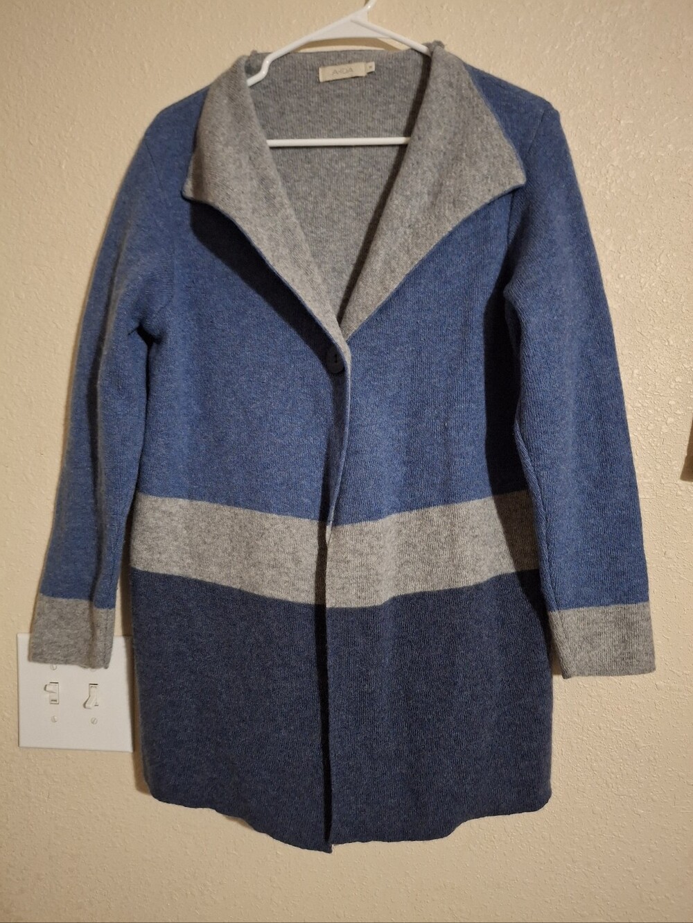 Blue & Gray Colorblock Coat